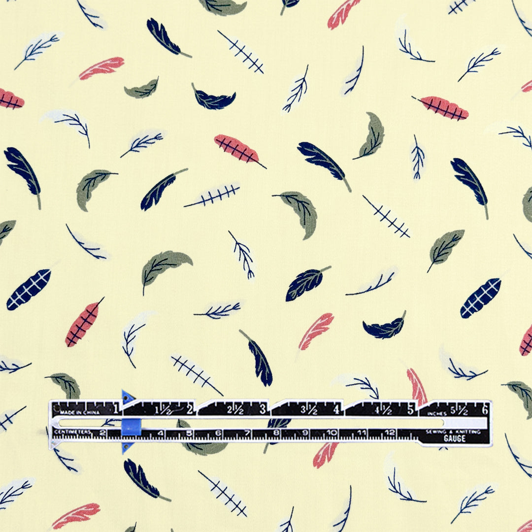 'feather flutter' cotton sateen lightweight woven 1.75 yds