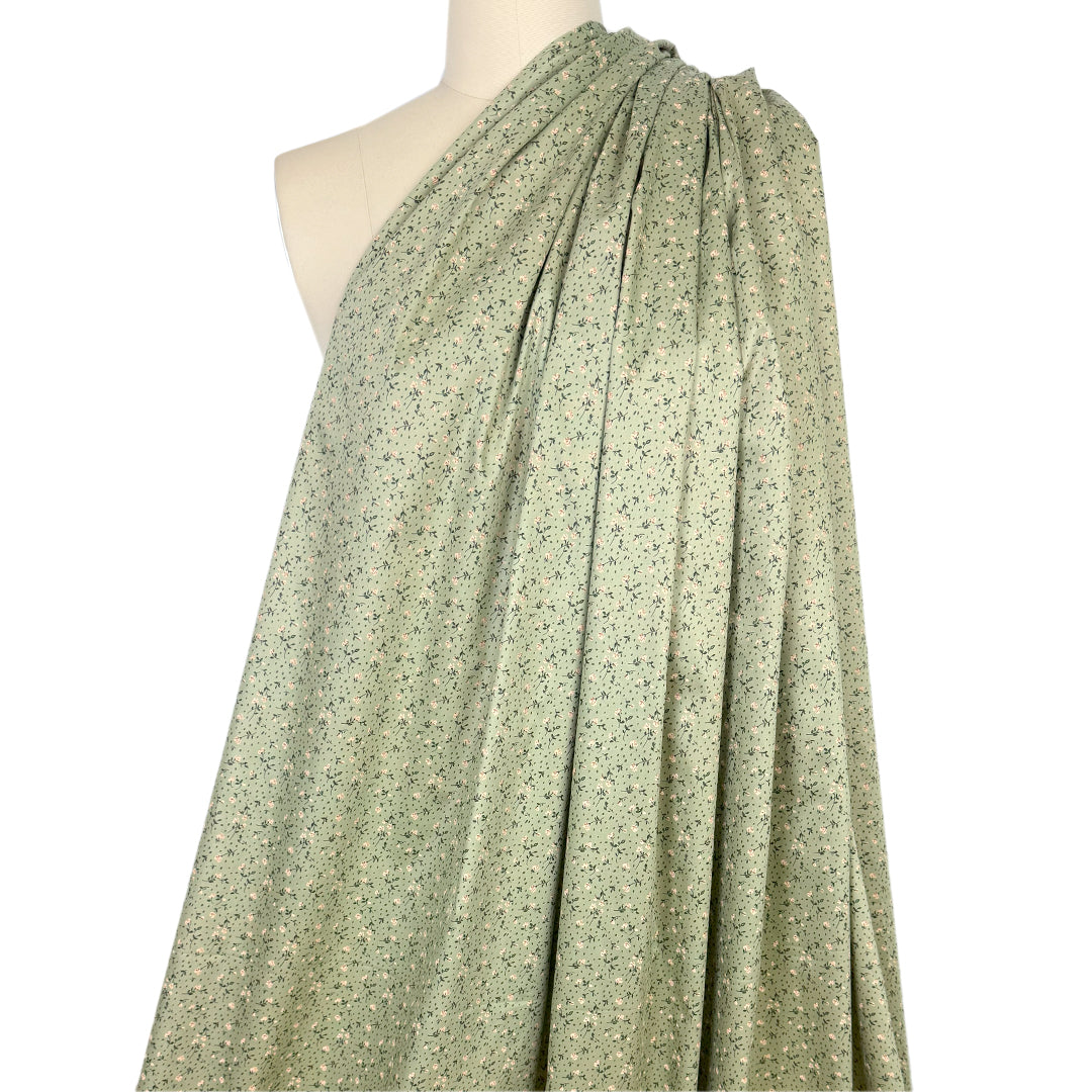 'petite floral' cotton sateen lightweight woven 1 yard