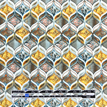 'lantern mosaic' printed cotton poplin woven 1.5 yds