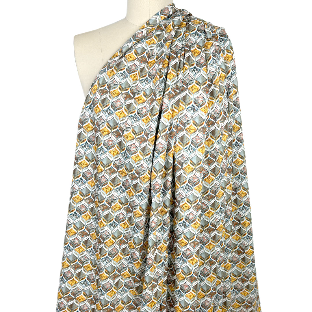 'lantern mosaic' printed cotton poplin woven 1.5 yds