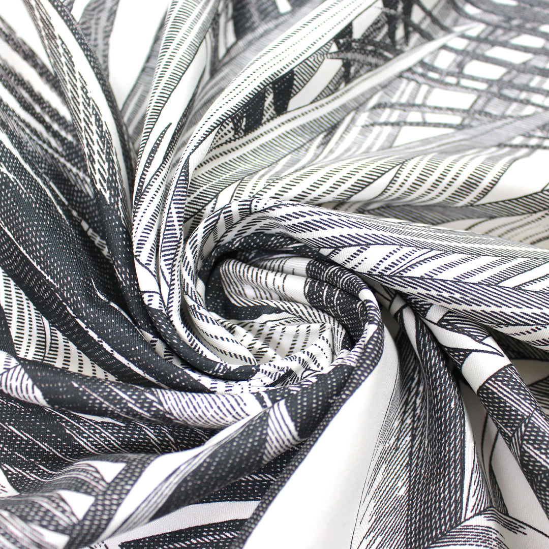 Italian 'palm garden' lightweight cotton/silk twill .5 yds