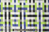Italian cotton checked plaid fancy weave - blue/green