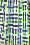 Italian cotton checked plaid fancy weave - blue/green