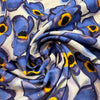 Italian 'forget-me-not' linen-look cotton woven