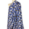 Italian 'forget-me-not' linen-look cotton woven