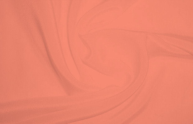 100% silk crepe de chine .5 yds color #162 Guava