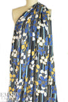 Italian viscose crepe woven - linear floral .875 yds