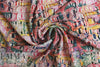 NY designer cellular abstract stretch crepe woven