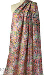 NY designer cellular abstract stretch crepe woven