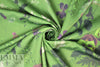 NY designer painerly floral poly crepe woven - fern green 1.5 yds