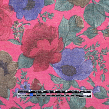 Italian floral wool blend crepe sweater knit  .5 yds