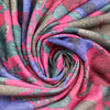 Italian floral wool blend crepe sweater knit  .5 yds