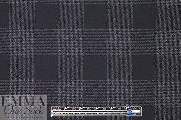 Italian pebble crepe woven - navy plaid