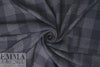 Italian pebble crepe woven - navy plaid
