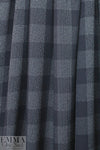 Italian pebble crepe woven - navy plaid