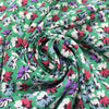 CA designer 'blarney flowers' poly crepe woven 1.4 yd
