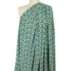 CA designer 'blarney flowers' poly crepe woven 1.375 yd
