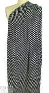 Rache1 Comey white on black dot viscose/silk crepe .75 yds