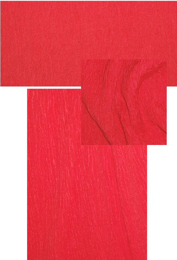 French silk/wool/lycra plisse' - rouge