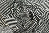 CA designer printed cloque' weave - black/white 2 yd