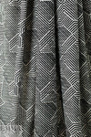CA designer printed cloque' weave - black/white