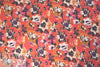 Italian painterly flowers textured poly crepe de chine