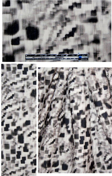 Italian crinkled edgy abstract cotton woven