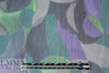 Italian purple/teal/green crinkle silk chiffon 1 yard