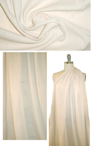 crinkle-textured cottonwoven - light beige 1.875 yd