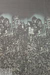 NY designer twilight skyline panel silk crinkle chiffon