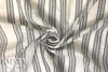 NY designer crinkle metallic stripe cotton - black/white 1.66 yd