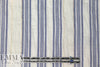 NY designer crinkle metallic stripe cotton - blue/white