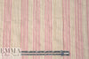 NY designer crinkle metallic stripe cotton - pink/ivory 1.375 yds
