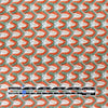 Missoni-esque scallop stitch crochet knit - sage/orange 2.25 yd