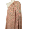 Missoni-esque scallop stitch crochet knit - sage/orange 2.25 yd