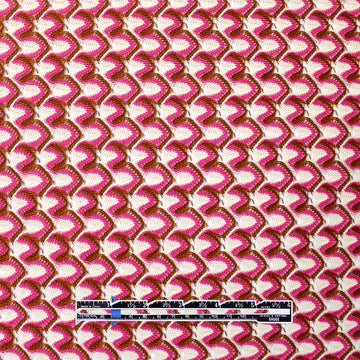 Missoni-esque scallop stitch crochet knit - berry/nutmeg 1.875 yd