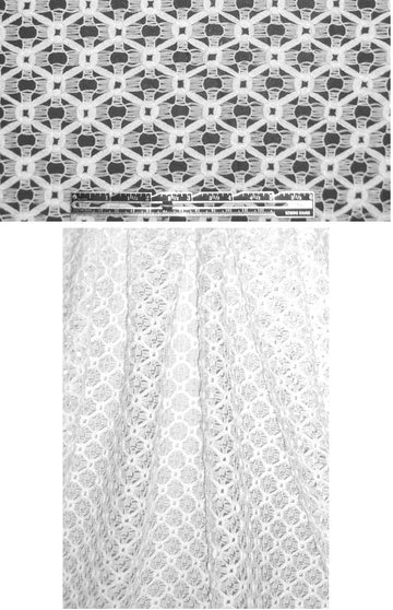 NY designer white textured crochet-look lace