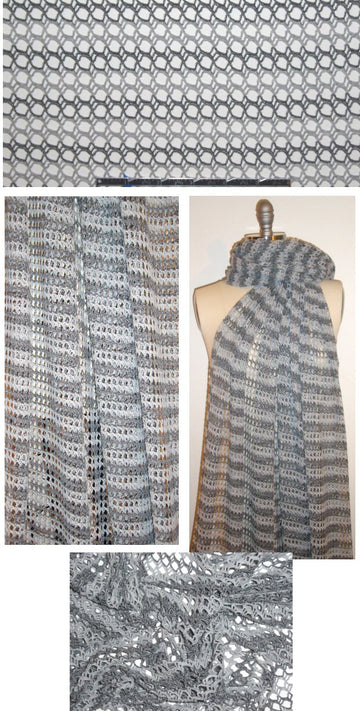 NY designer all-cotton open crochet-look sweater knit 1.33 yd