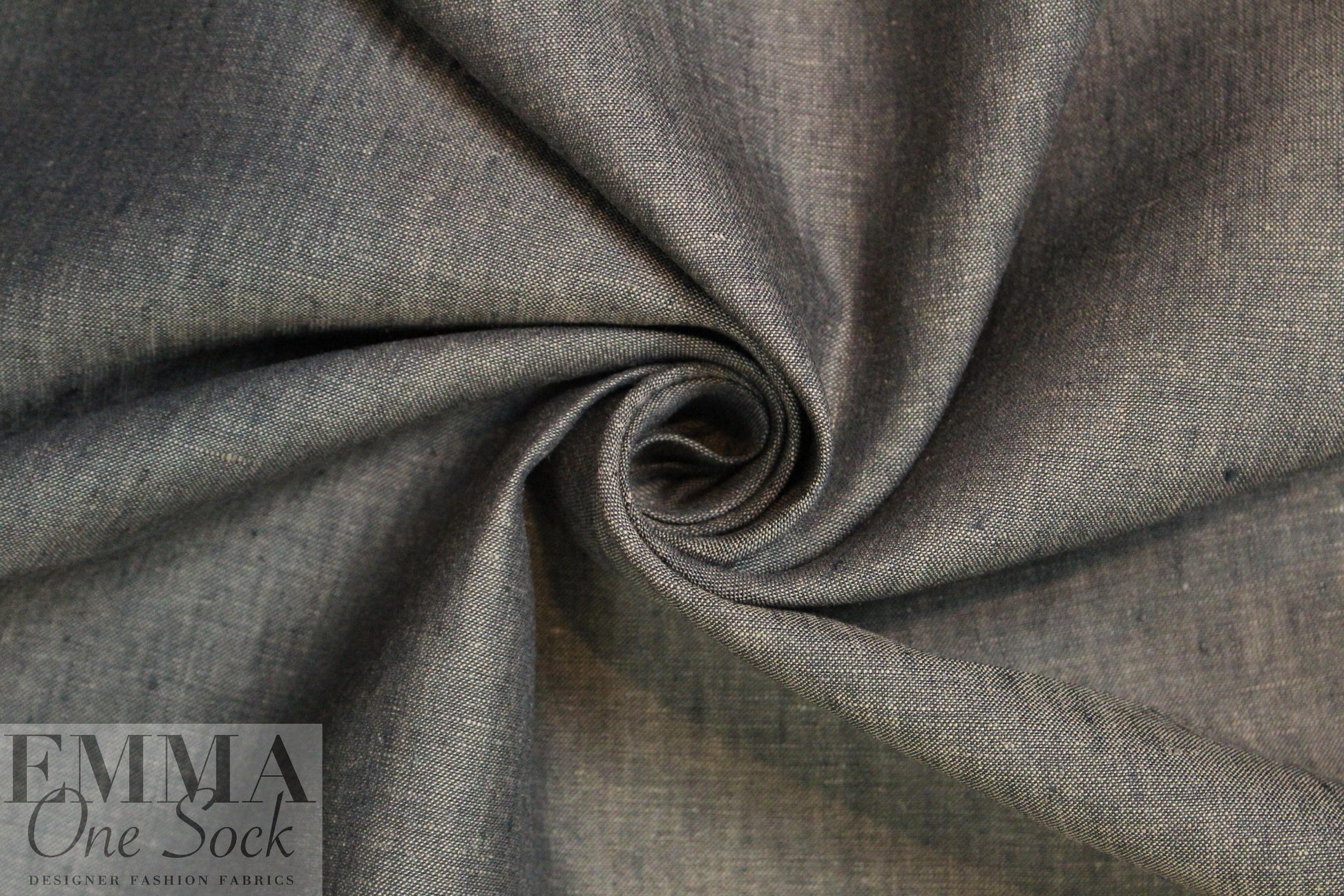 cross-dye medium weight linen - charcoal/bark 1 yard