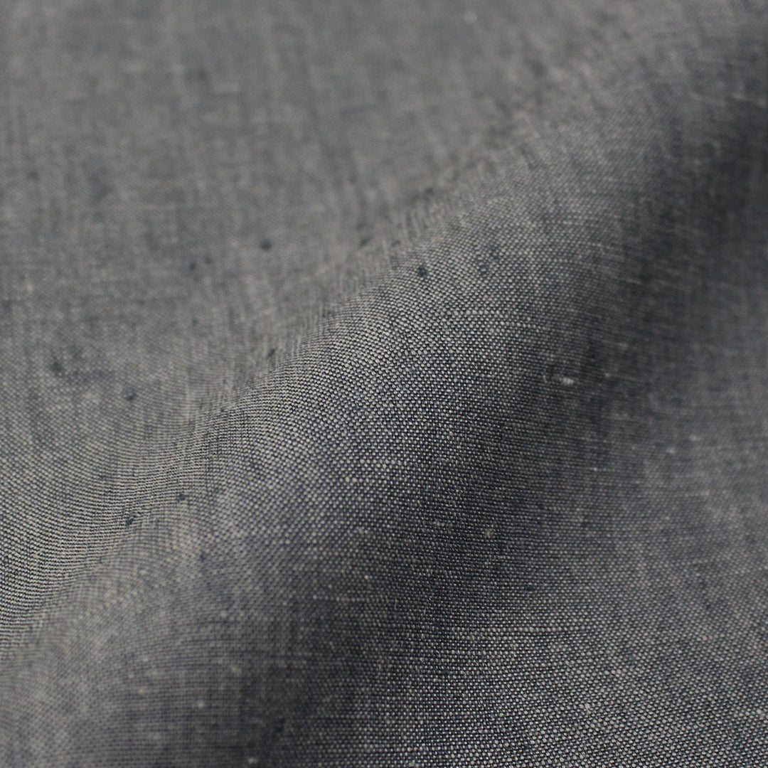 cross-dye medium weight linen - charcoal/bark, Oeko-Tex