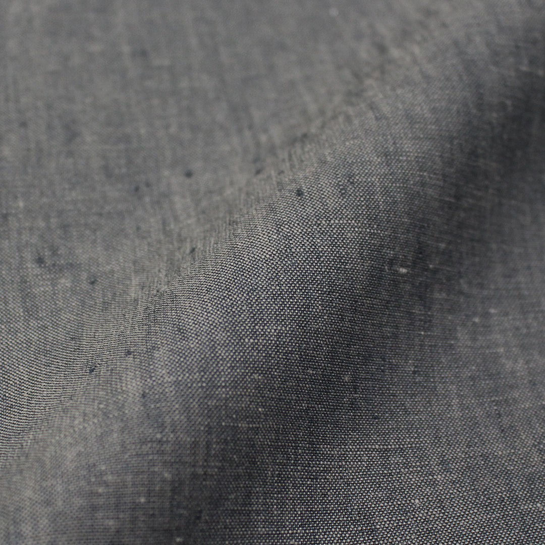 cross-dye medium weight linen - charcoal/bark 1 yard