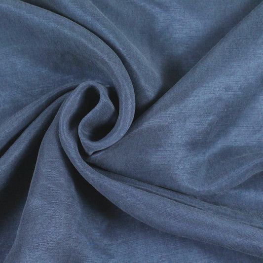 "Queen Bee" cupro/linen/tencel woven - denimy blue