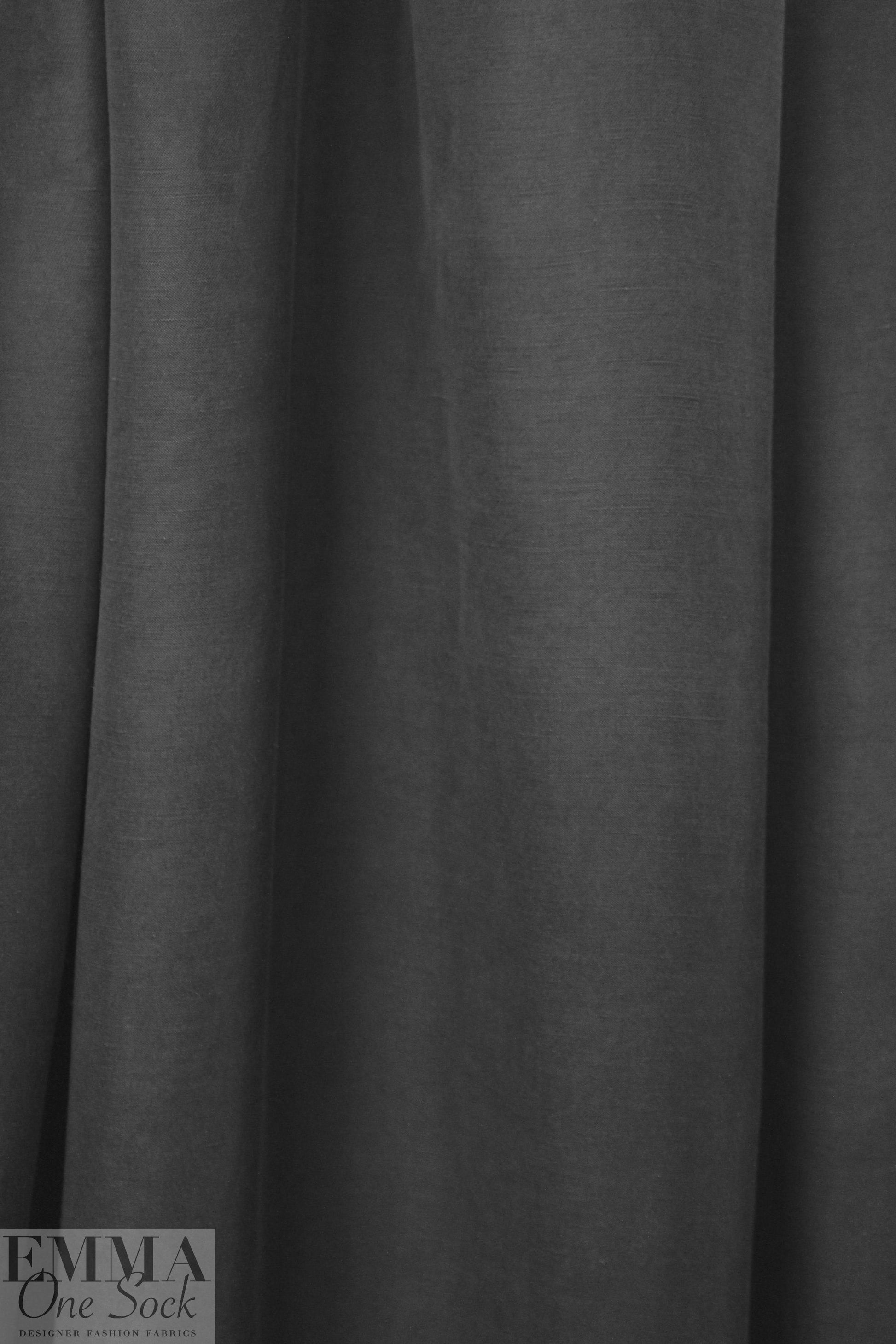 cupro/linen/tencel woven - black .875 yds