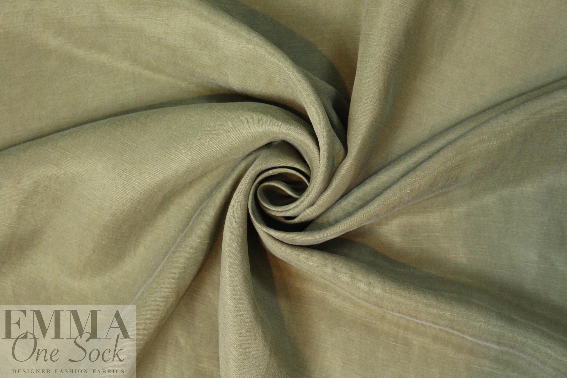 cupro/linen/tencel woven - army green 1 yard