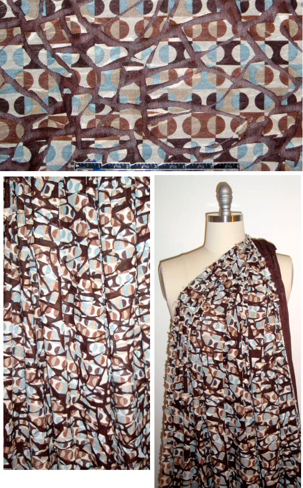 0yako puzzle applique mesh knit - mocha/blue cloud