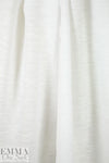 Italian  fleur-de-lis cotton blend damask - white
