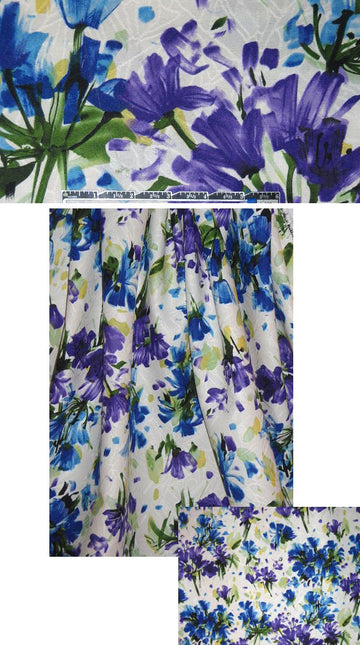 NY designer floral overprinted damask brocade