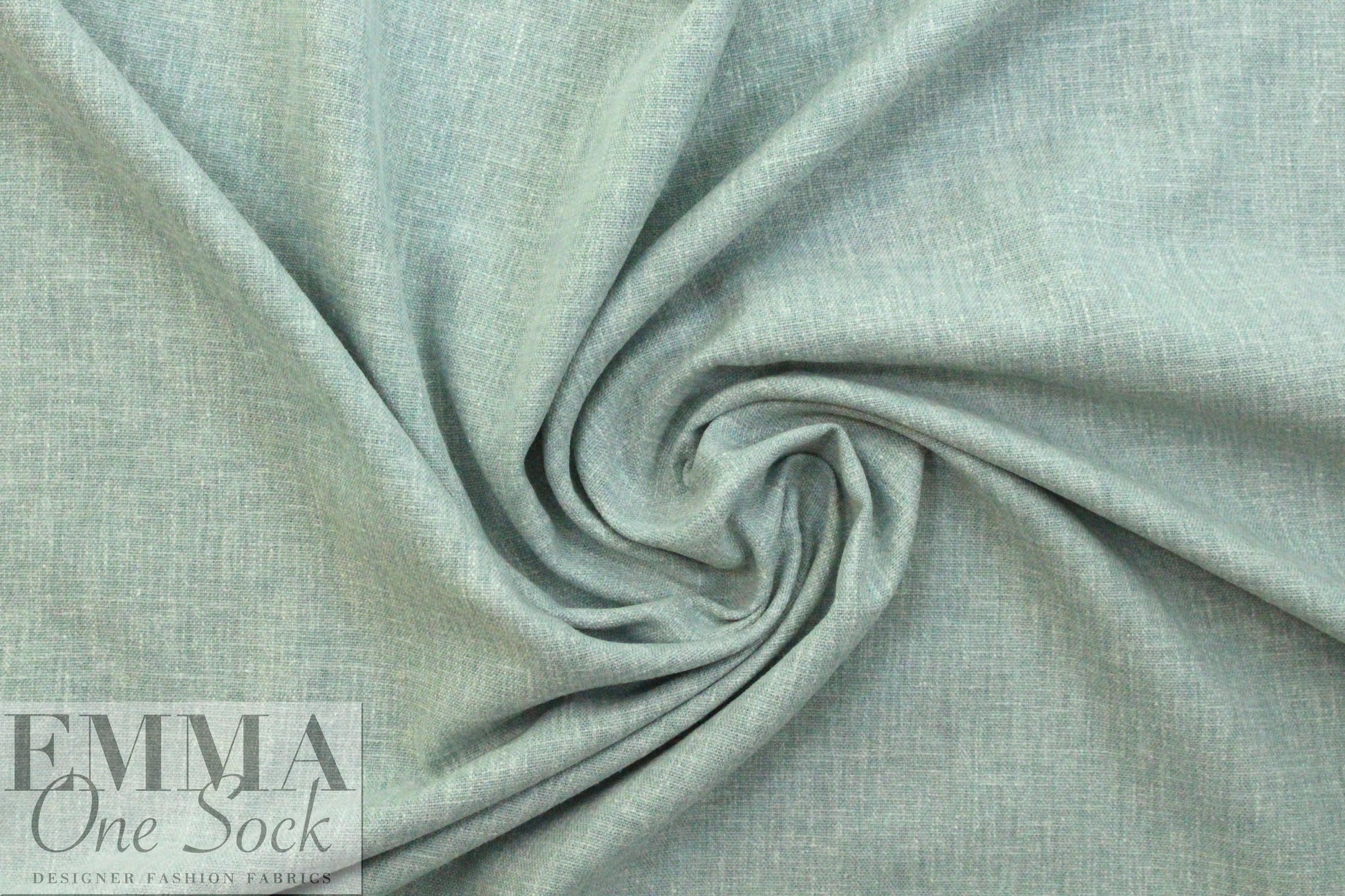 European poly/cotton/linen blend woven - dusty aqua .75 yds