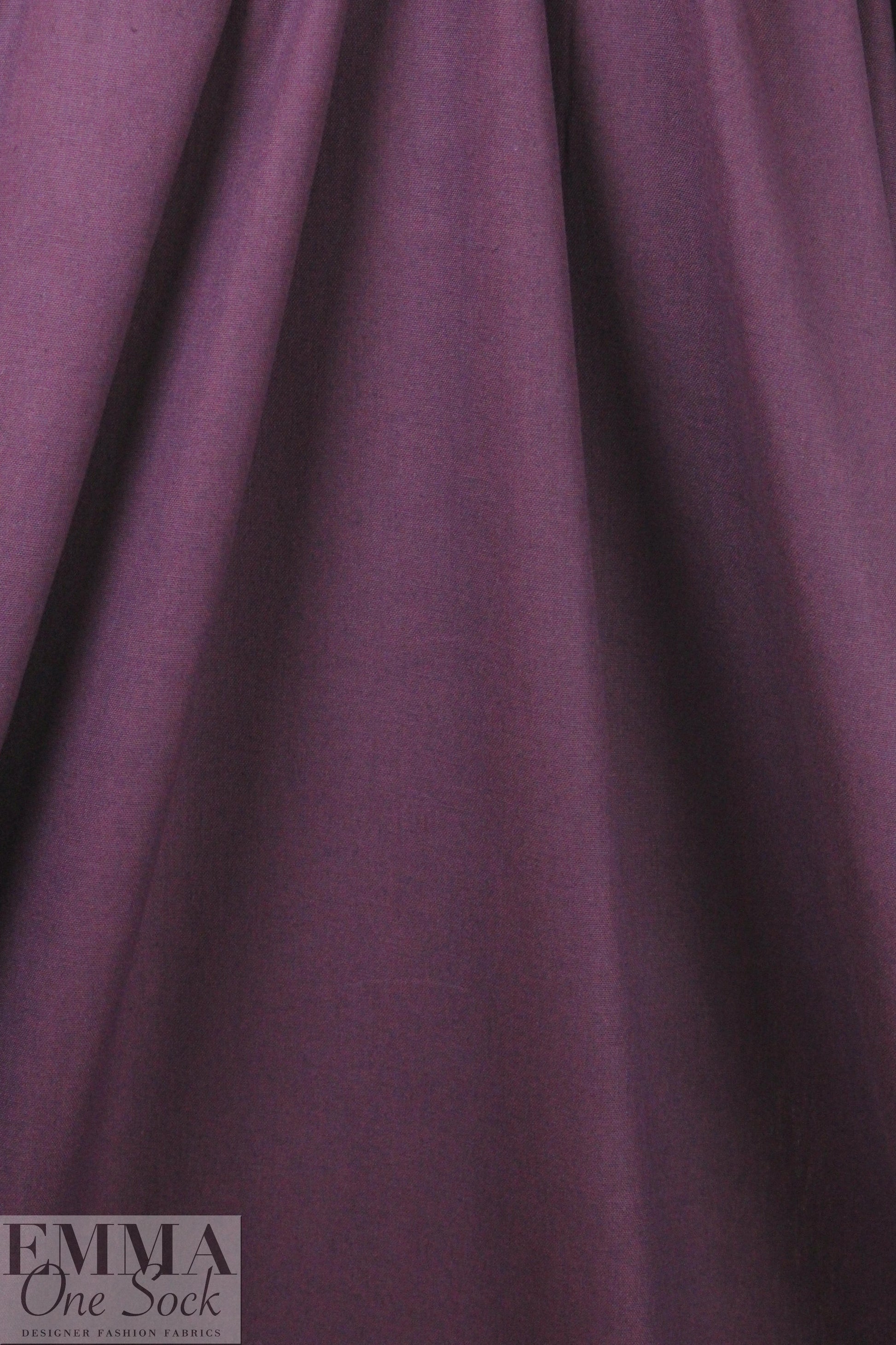 European poly/cotton/linen blend woven - plum