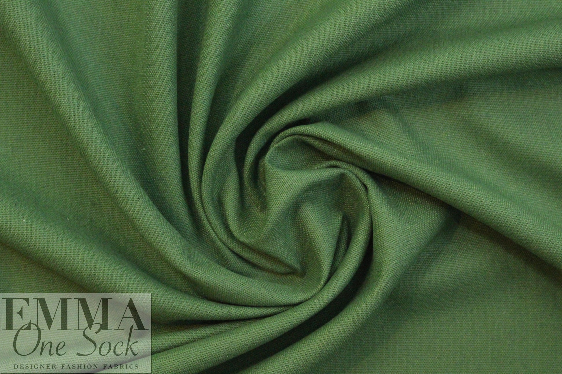 European poly/cotton/linen blend woven - forest 2 yd